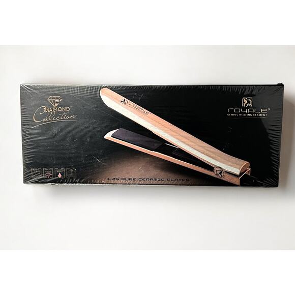 Royale Rose Gold Diamond Genius Heating Element Flat Iron Ceramic Plates - Picture 1 of 5
